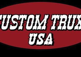 Custom Trux USA logo on red oval